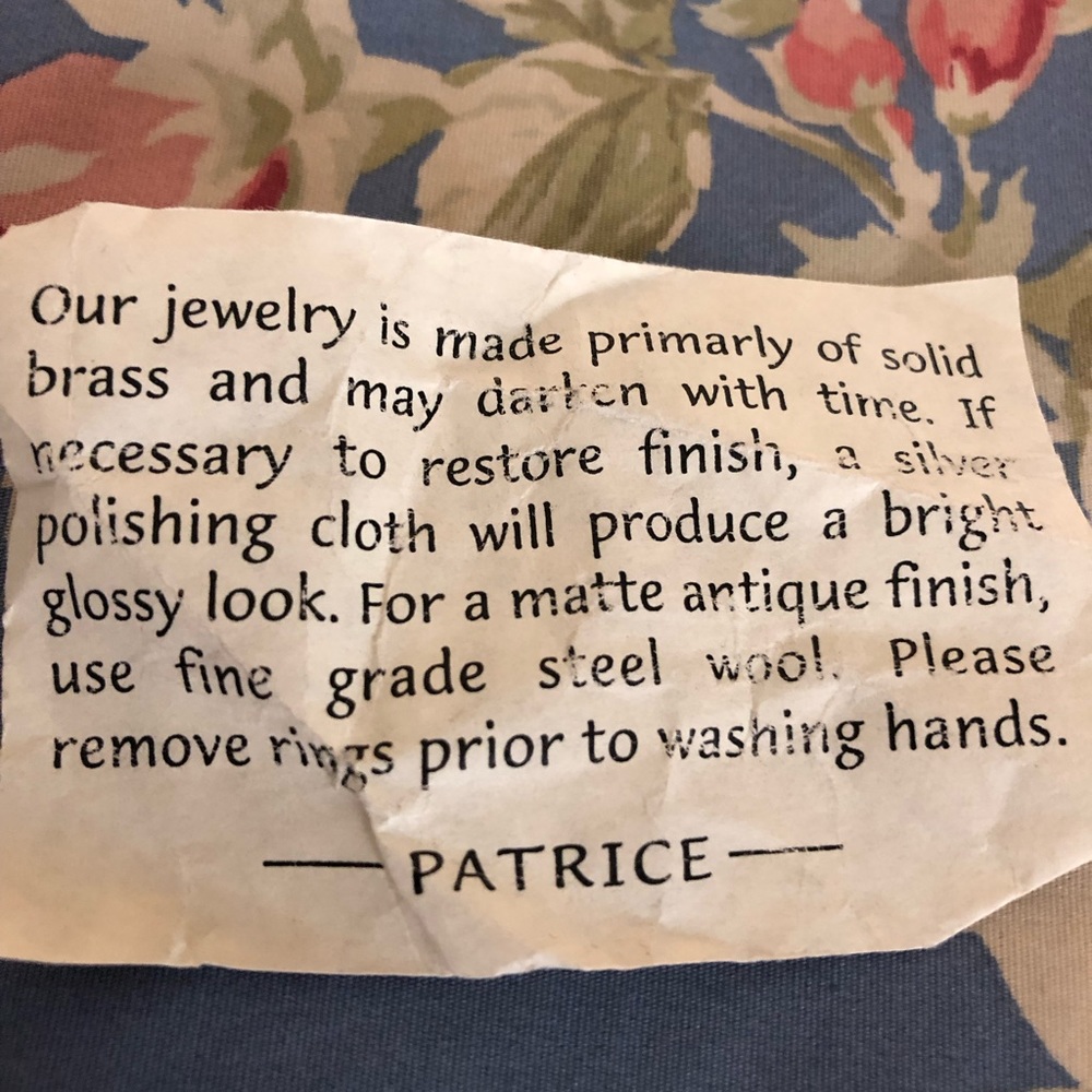Patrice Vintage cuff bracelet, an art piece in glass and brass. - Picture 7 of 11